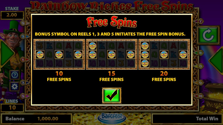 Rainbow Riches Free Spins Slot Review 3